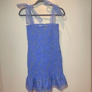 🩵💙Revolve Amanda Uprichard Blue Floral Mini Dress— NWOT